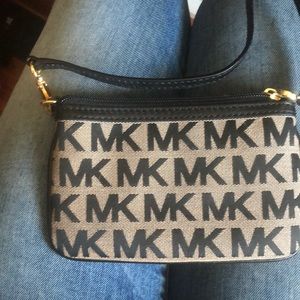 Michael kors wristlet and gold watch